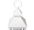 Декоративный фонарь с лампочкой, белый корпус, размер 10,5х10,5х24 см, цвет ТЕПЛЫЙ БЕЛЫЙ 513-052