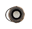 Декоративный фонарь со свечкой, плетеный корпус, бронза, размер 14х14х16,5 см, цвет теплый белый 513-055