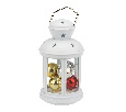 Декоративный фонарь с шариками 12х12х20,6 см, белый корпус, теплый белый цвет свечения NEON-NIGHT 513-062