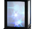Декоративный фонарь 11х11х22,5 см, черный корпус, цвет свечения RGB с эффектом мерцания NEON-NIGHT 513-064