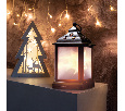 Декоративный фонарь 11х11х22,5 см, черный корпус, теплый белый цвет свечения с эффектом мерцания NEON-NIGHT 513-065