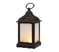 Декоративный фонарь 11х11х22,5 см, черный корпус, теплый белый цвет свечения с эффектом пламени свечи NEON-NIGHT 513-066