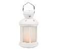 Декоративный фонарь 12х12х20,6 см, белый корпус, теплый белый цвет свечения с эффектом пламени свечи NEON-NIGHT 513-067