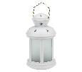 Декоративный фонарь 12х12х20,6 см, белый корпус, теплый белый цвет свечения с эффектом пламени свечи NEON-NIGHT 513-067