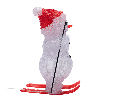 Акриловая светодиодная фигура Снеговик на лыжах 16х20х29 см, 30 светодиодов, батарейки 3хАА (не входят в комплект) NEON-NIGHT 513-325