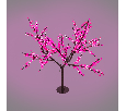 Светодиодное дерево Сакура, высота 1,5м, диаметр кроны 1,8м, розовые светодиоды, IP65, понижающий трансформатор в комплекте NEON-NIGHT 531-108