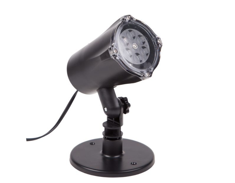 LED проектор, белые снежинки, 230В 601-263