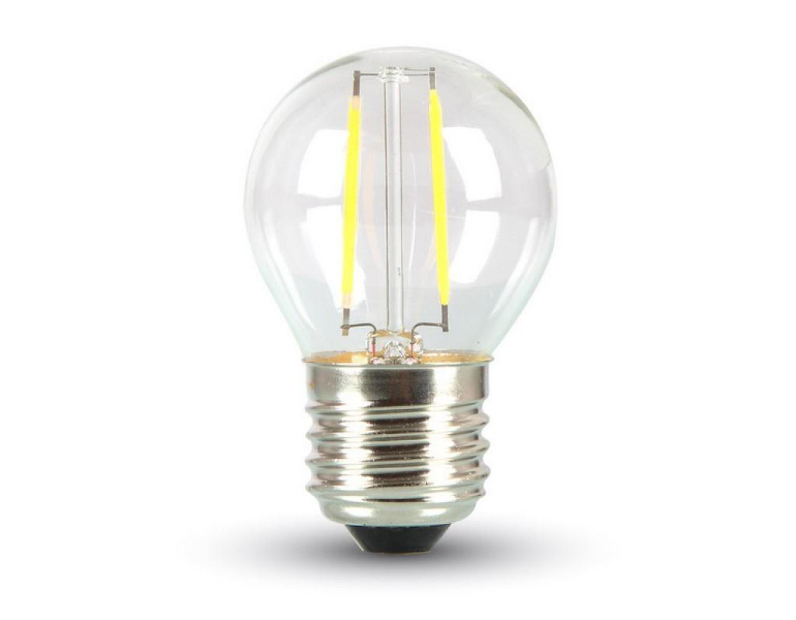 Ретро-лампа Filament G45 E27, 2W, 230 В, теплый белый 3000 K 601-802