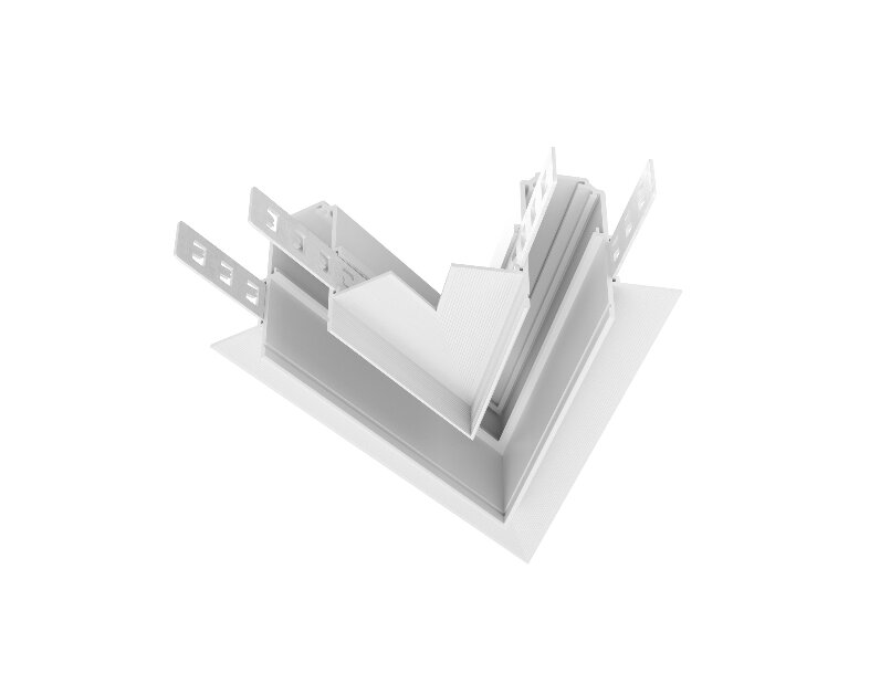 Коннектор   угловой 45° Exility встраиваемый под ГКЛ 9,5мм, белый Technical TRA034CLS-42W