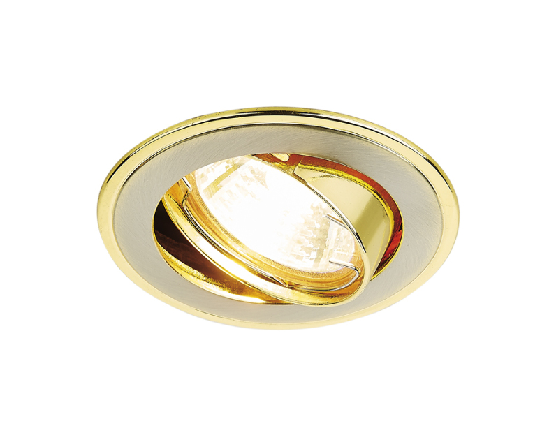 Встраиваемый точечный светильник MR16 с поворотным механизмом Ambrella Light 104A SN/G