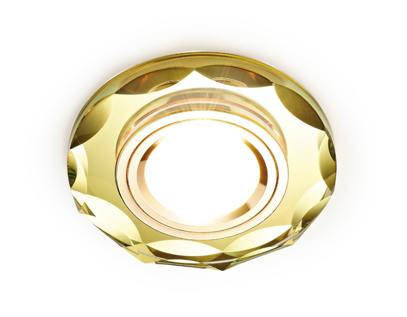 Встраиваемый точечный зеркальный светильник MR16 Ambrella Light 800 GOLD
