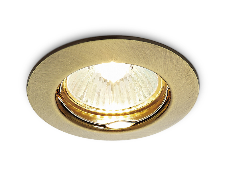 Металлический встраиваемый точечный светильник MR16 Ambrella Light 863A SB
