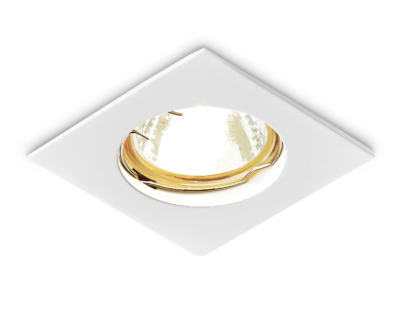 Металлический встраиваемый точечный светильник MR16 Ambrella Light 866A WH