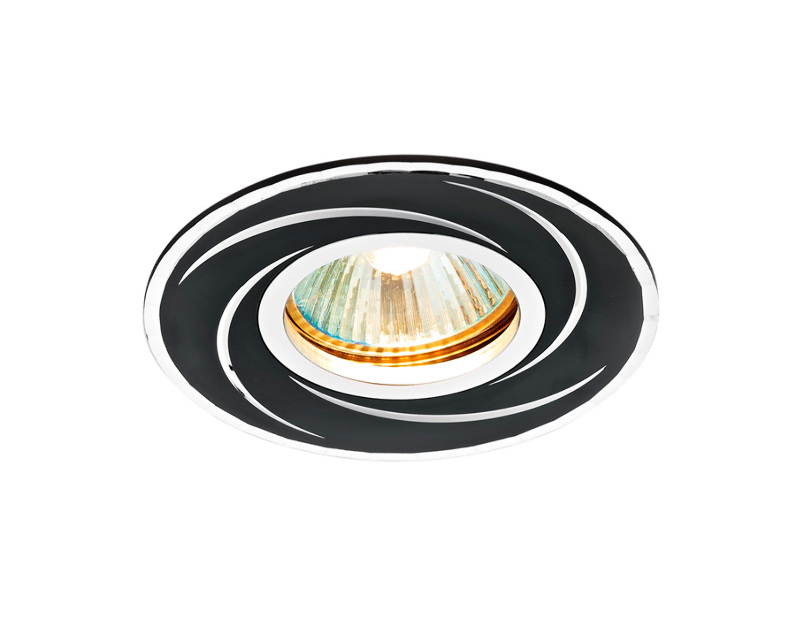 Круглый встраиваемый точечный светильник MR16 Ambrella Light A506 BK