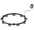 Корпус светильника Techno Ring подвесной для насадок D85 Ambrella Light C9242