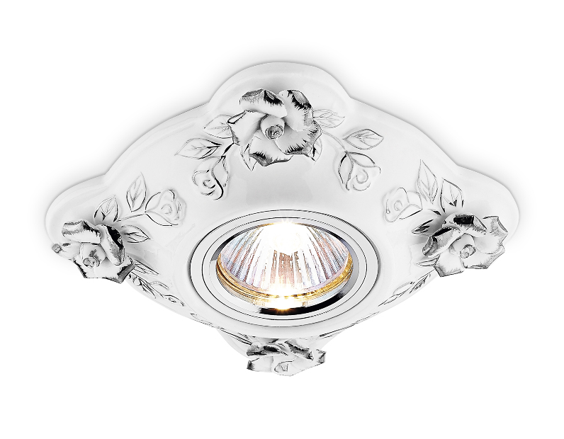 Встраиваемый точечный светильник MR16 из керамики Ambrella Light D5504 W/CH