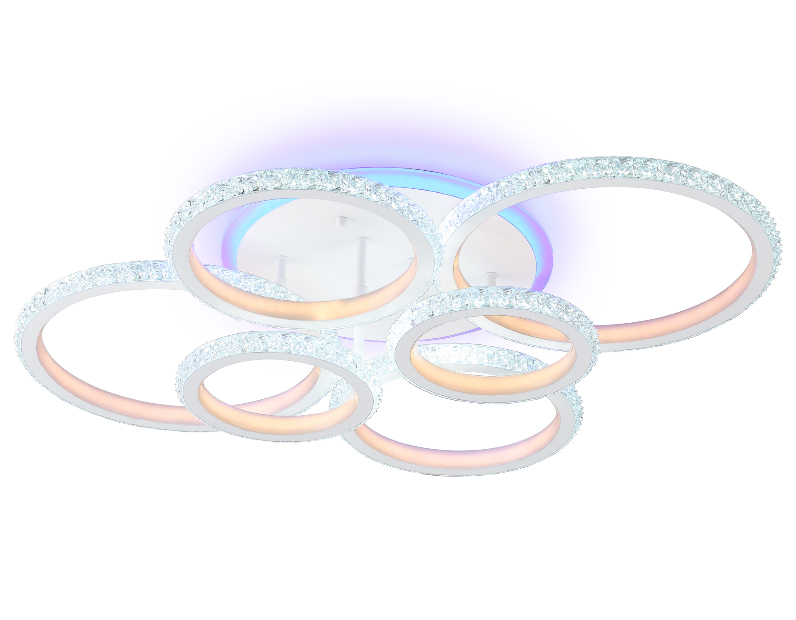 Потолочный светодиодный светильник с RGB подсветкой и пультом Ambrella Light FA9528