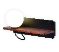 Настенный светильник с выключателем, USB портом и полкой Ambrella Light FW521