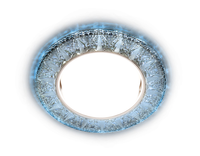 Встраиваемый точечный светильник GX53 с LED подсветкой Ambrella Light G301 CL/CLD