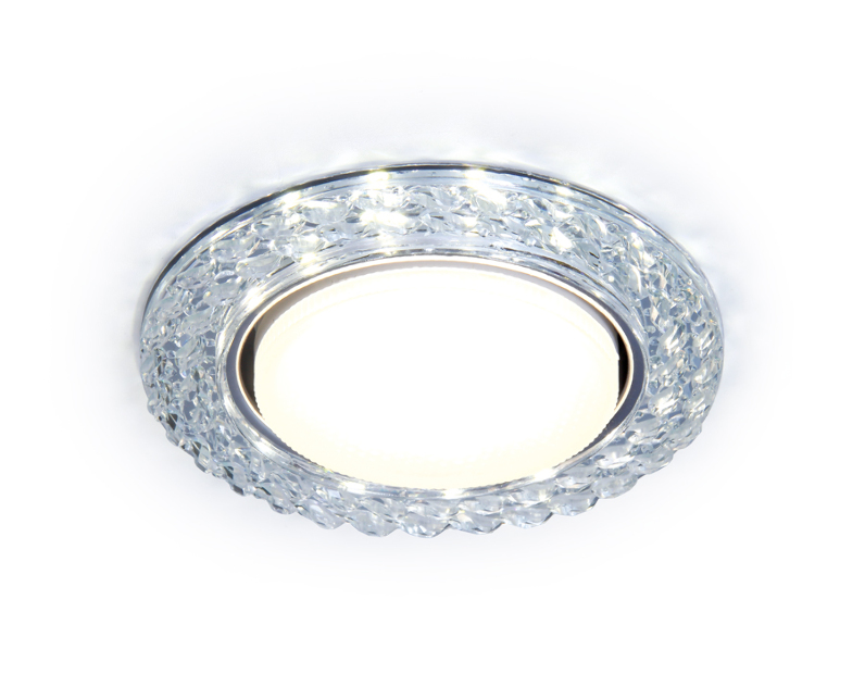 Встраиваемый точечный светильник GX53 с LED подсветкой Ambrella Light G330