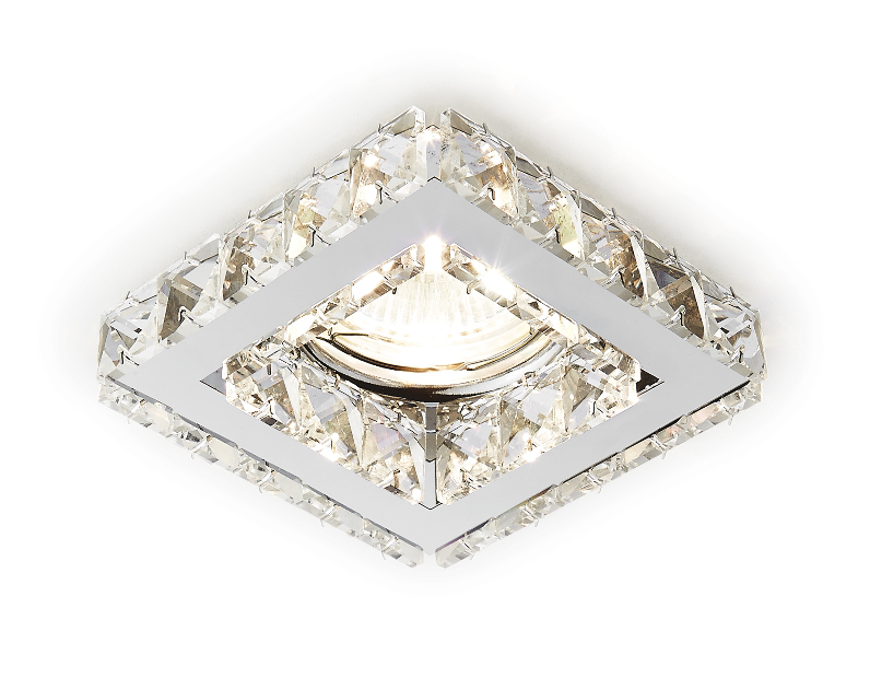 Встраиваемый точечный светильник MR16 с хрусталем Ambrella Light K110 CL/CH