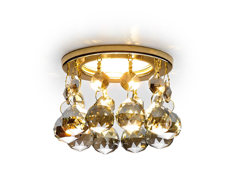 Встраиваемый точечный светильник MR16 с хрусталем Ambrella Light K2051C KF/G