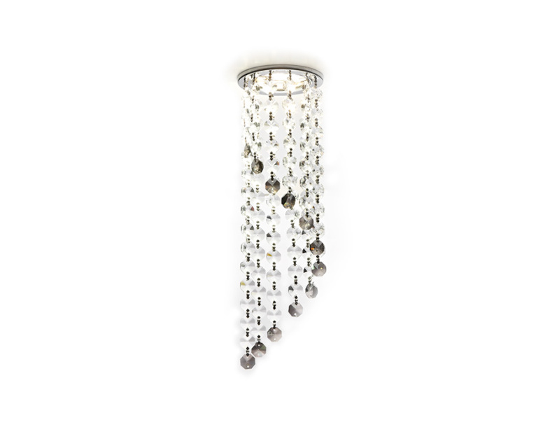 Встраиваемый точечный светильник MR16 с хрусталем Ambrella Light K3440 CL/BK/CH