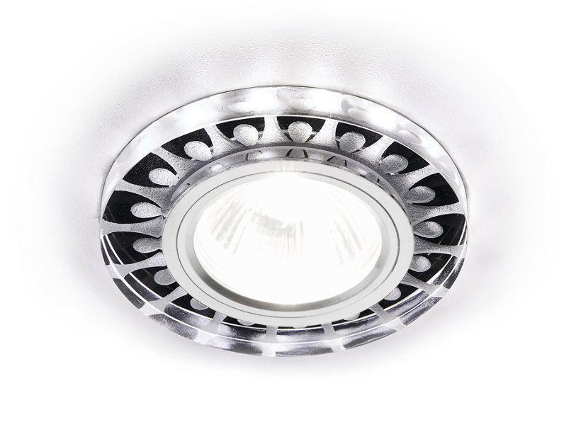 Встраиваемый точечный светильник MR16 со светодиодной подсветкой Ambrella Light S219 WH/CH/WH