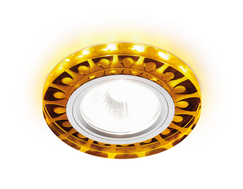 Встраиваемый точечный светильник MR16 со светодиодной подсветкой Ambrella Light S219 WH/CH/YL