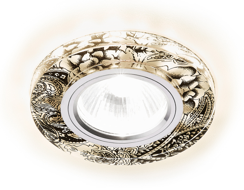 Встраиваемый точечный светильник MR16 со светодиодной подсветкой Ambrella Light S223 W/CH/WA