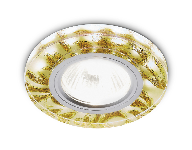 Встраиваемый точечный светильник MR16 со светодиодной подсветкой Ambrella Light S232 W/G