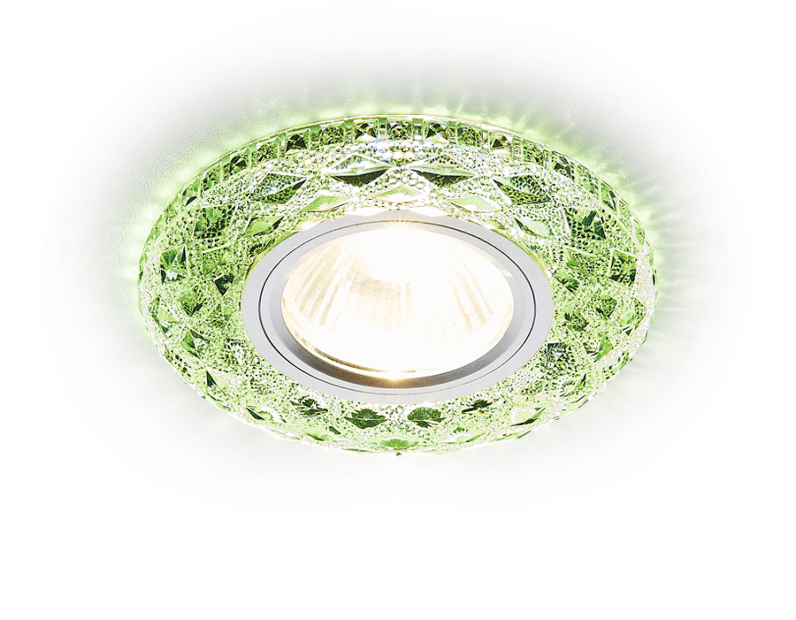 Встраиваемый точечный светильник MR16 с LED подсветкой Ambrella Light S288 GR