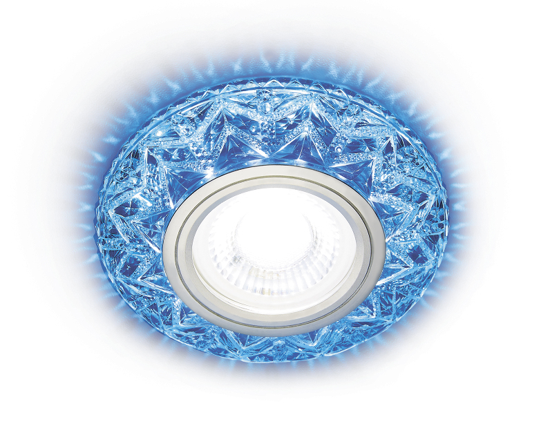 Встраиваемый точечный светильник MR16 с LED подсветкой Ambrella Light S299 BL