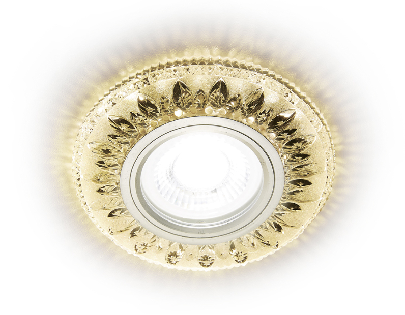 Встраиваемый точечный светильник MR16 с LED подсветкой Ambrella Light S305 CH/W