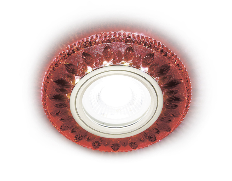 Встраиваемый точечный светильник MR16 с LED подсветкой Ambrella Light S305 RD