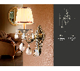 Настенный светильник с абажуром и хрусталем Ambrella Light TR4578