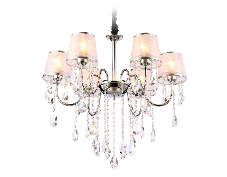 Подвесная люстра с абажурами и хрусталем Ambrella Light TR4588