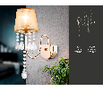Настенный светильник с абажуром и хрусталем Ambrella Light TR4596