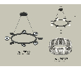 Комплект подвесного поворотного светильника с композитным хрусталем Ambrella Light XB9198250