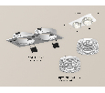 Комплект встраиваемого светильника с композитным хрусталем Ambrella Light XC6525040