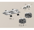 Комплект встраиваемого светильника с композитным хрусталем Ambrella Light XC6525041