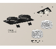Комплект встраиваемого светильника с композитным хрусталем Ambrella Light XC6526040