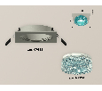 Комплект встраиваемого светильника с композитным хрусталем Ambrella Light XC7633023