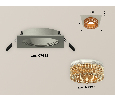 Комплект встраиваемого светильника с композитным хрусталем Ambrella Light XC7633024