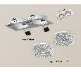 Комплект встраиваемого светильника с композитным хрусталем Ambrella Light XC7635020