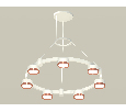 Комплект подвесного светильника Techno Ring Ambrella Light XR92031503