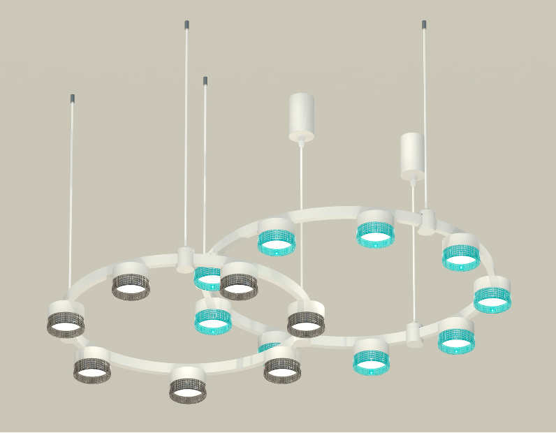 Комплект подвесного светильника Techno Ring с композитным хрусталем Ambrella Light XR92081300
