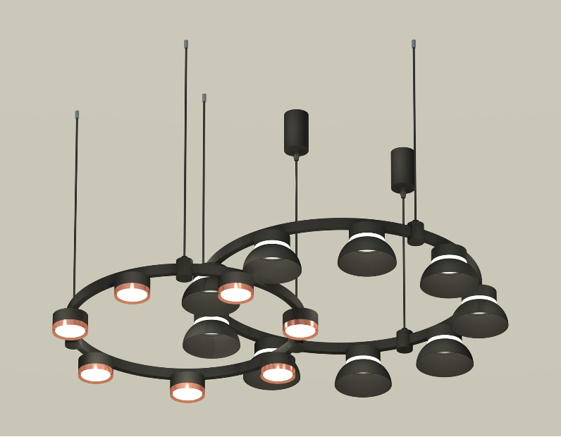 Комплект подвесного светильника Techno Ring с акрилом Ambrella Light XR92091100