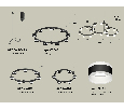 Комплект подвесного светильника Techno Ring с акрилом Ambrella Light XR92092220