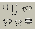 Комплект подвесного светильника Techno Ring с акрилом Ambrella Light XR92221005